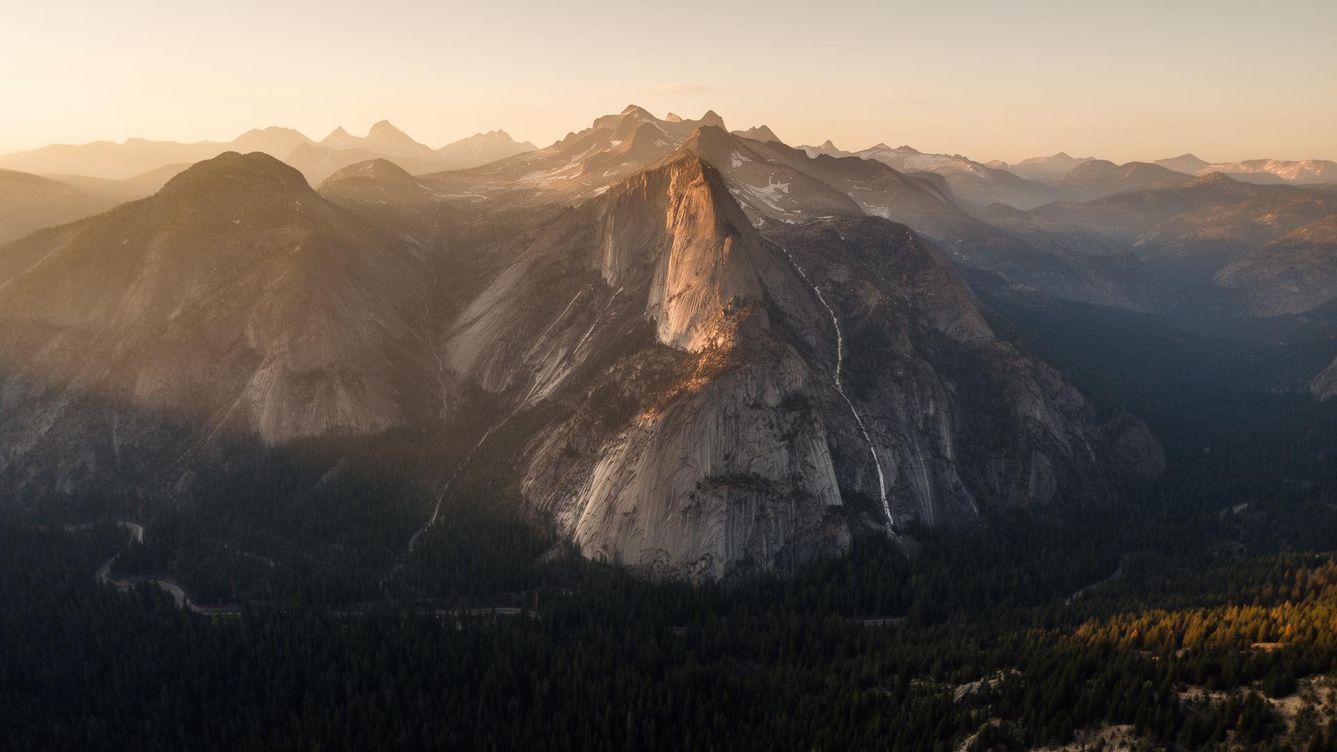 Sierra Nevada range at golden hour